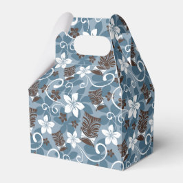 ルアウ（ハワイ式宴会）タイキ模様（青） フェイバーボックス