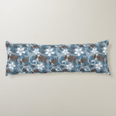 ルアウ（ハワイ式宴会）タイキ模様（青） ボディピロー (裏面)