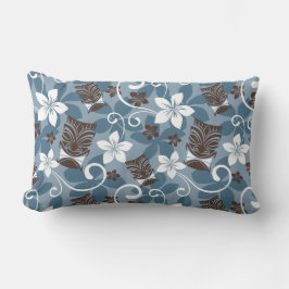 ルアウ（ハワイ式宴会）タイキ模様（青） ランバークッション