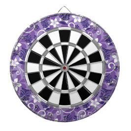 ルアウ（ハワイ式宴会）チキ模様（紫） ダーツボード