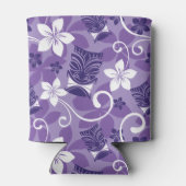 ルアウ（ハワイ式宴会）チキ模様（紫） 缶クーラー (裏面)