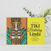 ルアウ(ハワイ式宴会)ティキジャングルバースデーパーティー 招待状 (スタンド正面)