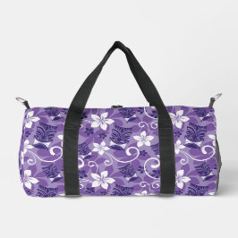 ルアウ（ハワイ式宴会）ティキパタン（紫） ダッフルバッグ