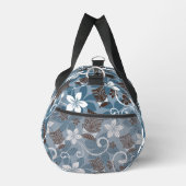 ルアウ（ハワイ式宴会）ティキパターン（青） ダッフルバッグ (右)