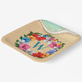 ルアウ（ハワイ式宴会）テーマ ペーパープレート (傾斜あり)