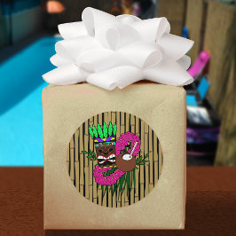 ルアウ（ハワイ式宴会）テーマ ラウンドシール