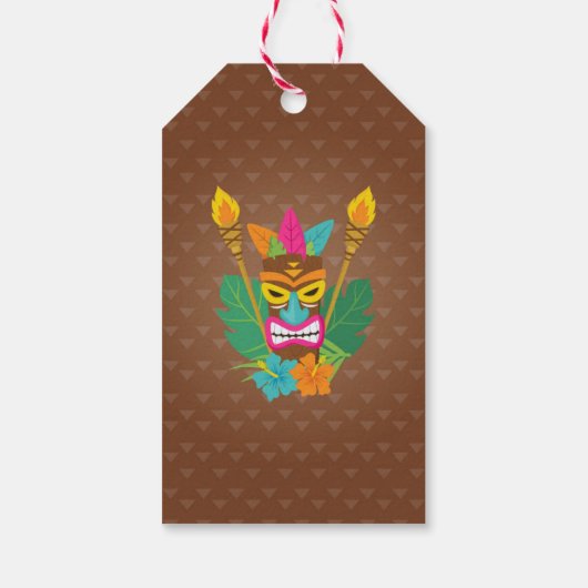 ルアウ（ハワイ式宴会）トロピカルティキフビーフギフトラベル ギフトタグ (裏面)