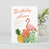 ルアウ（ハワイ式宴会）トロピカルバースデーパーティー 招待状 (スタンド正面)