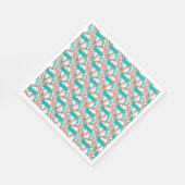 ルアウ（ハワイ式宴会）トロピカルパーム葉ズコーラルグリーン スタンダードランチョンナプキン (角)