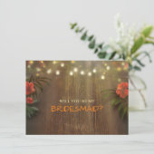 ルアウ（ハワイ式宴会）トロピカルビーチライトズフローラブライドメイド 招待状 (スタンド正面)