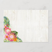 ルアウ(ハワイ式宴会)トロピカルビーチリゾート宿泊施設 エンクロージャーカード (裏面)