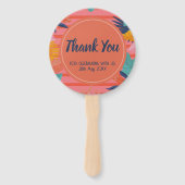 ルアウ（ハワイ式宴会）トロピカルフォト誕生日ハンドファン ハンドファン (裏面)