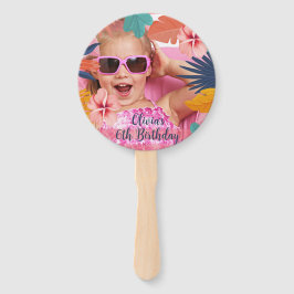 ルアウ（ハワイ式宴会）トロピカルフォト誕生日ハンドファン ハンドファン