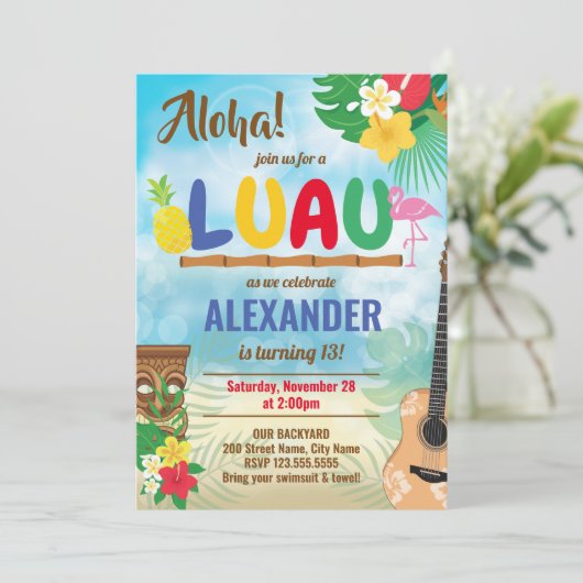 ルアウ（ハワイ式宴会）トロピカルボーイバースデーパーティー (スタンド正面)