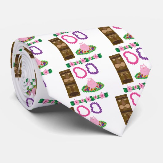 ルアウ(ハワイ式宴会) ネクタイ (ロール)