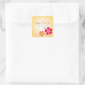 ルアウ(ハワイ式宴会)/ハワイのウェディングステッカー スクエアシール (バッグ)