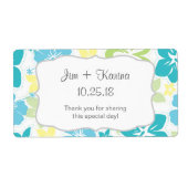 ルアウ（ハワイ式宴会）ハワイアンウォーターボトルカスタマイズのお願い！ ラベル (正面)