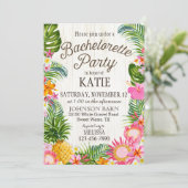 ルアウ(ハワイ式宴会)ハワイアンビーチ素朴バチェロレッテ 招待状 (スタンド正面)