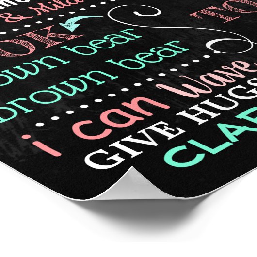 ルアウ（ハワイ式宴会）ハワイアンファースト・バースデーパーティーシャルボード標識 ポスター (角)