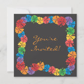 ルアウ(ハワイ式宴会)ハワイアンプールパーティの招待状カード 招待状 (裏面)