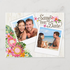 ルアウ（ハワイ式宴会）ハワイアン素朴ビーチ日付の保存 案内ポストカード