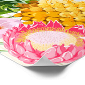 ルアウ（ハワイ式宴会）ハワイアン素朴ビーチ結婚ブライダルシャワー ポスター (角)