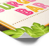 ルアウ（ハワイ式宴会）バーガーバー標識 ポスター (角)