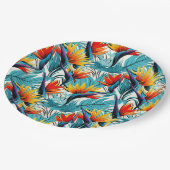 ルアウ（ハワイ式宴会）バードオブパラダイス ペーパープレート (アングル)