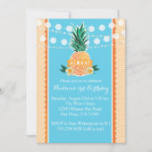 ルアウ（ハワイ式宴会）パーティの招待状の誕生日、シャワー等 招待状 (正面)
