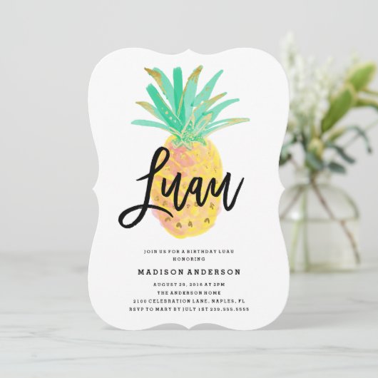 ルアウ(ハワイ式宴会)パーティの招待状 招待状 (スタンド正面)