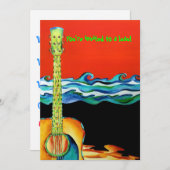 ルアウ（ハワイ式宴会）パーティの招待状 招待状 (正面/裏面)