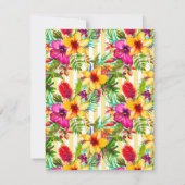 ルアウ(ハワイ式宴会)パーティの招待状 招待状 (裏面)