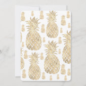 ルアウ(ハワイ式宴会)パーティーゴールデンパイナップル 招待状 (裏面)