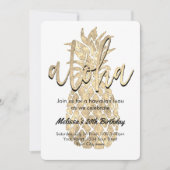 ルアウ(ハワイ式宴会)パーティーゴールデンパイナップル 招待状 (正面)