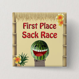 ルアウ（ハワイ式宴会）パーティーティキハット1プレイススイカサックレース1 缶バッジ