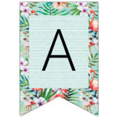 ルアウ（ハワイ式宴会）パーティーバナー |フラミンゴス&パームズ バンティングフラッグ (第3の旗)