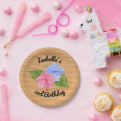 ルアウ（ハワイ式宴会）パーティーパーソナライズされたプレート ペーパープレート (パーティー)