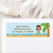 ルアウ(ハワイ式宴会)パーティー差出人住所ラベル ラベル (インサイチュ)