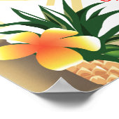 ルアウ（ハワイ式宴会）パーティー発表ポスター ポスター (角)