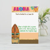 ルアウ(ハワイ式宴会)パーティー 招待状 (スタンド正面)