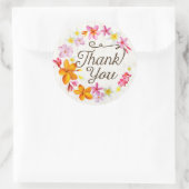 ルアウ（ハワイ式宴会）ビーチプルメリアレイサンキューラベル ラウンドシール (バッグ)