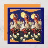 ルアウ(ハワイ式宴会)フラダンスパーティの招待状~カスタマイズEZトー! 招待状 (正面/裏面)