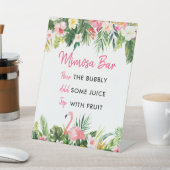 ルアウ（ハワイ式宴会）フラミンゴトロピカルミモザバー徴候 台座サイン (インサイチュ)