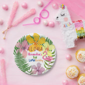 ルアウ(ハワイ式宴会)フローラ1st誕生日 ペーパープレート (パーティー)