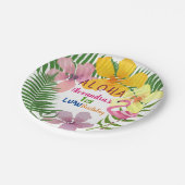 ルアウ(ハワイ式宴会)フローラ1st誕生日 ペーパープレート (アングル)