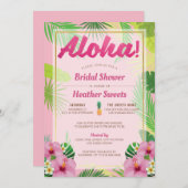 ルアウ(ハワイ式宴会)ブライダルシャワー招待 招待状 (正面/裏面)