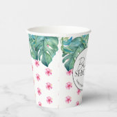 ルアウ（ハワイ式宴会）ブライダルシャワー熱帯ハイビスカスフラワー 紙コップ (右)