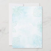 ルアウ（ハワイ式宴会）ブライダルシャワー、ハワイのベビーシャワー、トロピカル 招待状 (裏面)