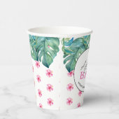 ルアウ（ハワイ式宴会）ベビーシャワートロピカルハイビスカスフラワー 紙コップ (右)