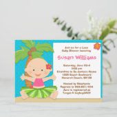 ルアウ(ハワイ式宴会)ベビーシャワー招待状 招待状 (スタンド正面)